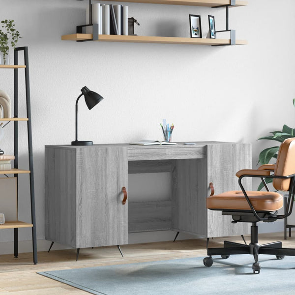 Työpöytä harmaa Sonoma 140x50x75 cm tekninen puu