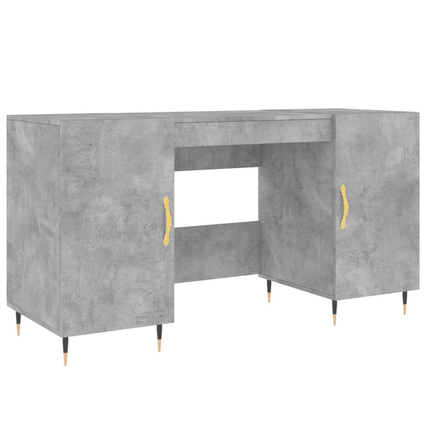 Työpöytä betoninharmaa 140x50x75 cm tekninen puu