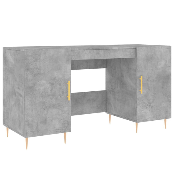 Työpöytä betoninharmaa 140x50x75 cm tekninen puu