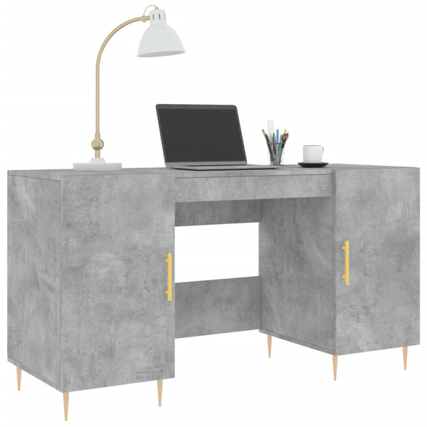 Työpöytä betoninharmaa 140x50x75 cm tekninen puu