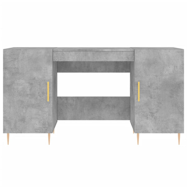 Työpöytä betoninharmaa 140x50x75 cm tekninen puu