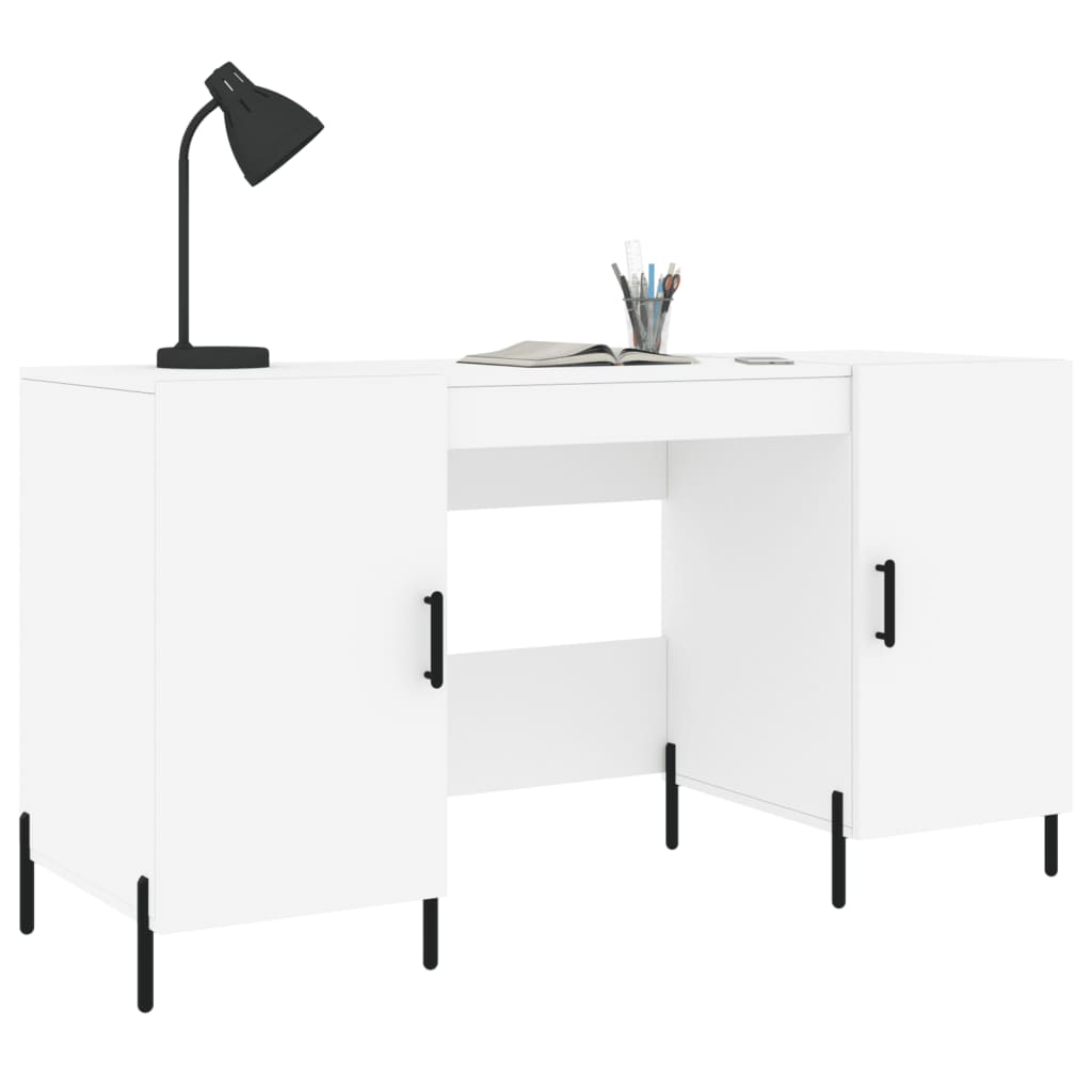 Valkoinen työpöytä Mercurean 140x50x75cm (puinen)