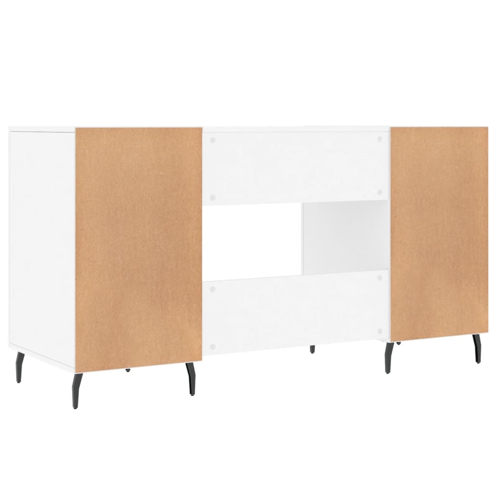 Valkoinen työpöytä Mimu 140x50x75cm (puinen)