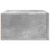 Seinäkiinnitettävät yöpöydät 2 kpl betoninharmaa 35x35x20 cm