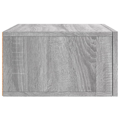 Seinäkiinnitettävät yöpöydät 2 kpl harmaa Sonoma 35x35x20 cm