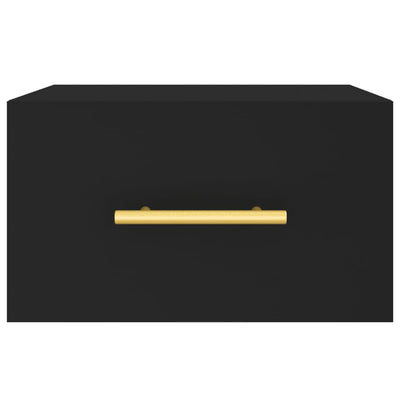 Musta seinäkiinnitettävä yöpöytä Liliya 35x35x20cm