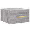 Seinäkiinnitettävät yöpöydät 2 kpl harmaa Sonoma 35x35x20 cm