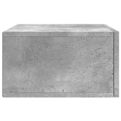Seinäkiinnitettävät yöpöydät 2 kpl betoninharmaa 35x35x20 cm