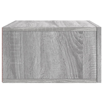 Seinäkiinnitettävät yöpöydät 2 kpl harmaa Sonoma 35x35x20 cm