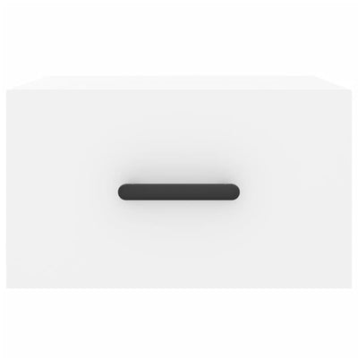 Valkoinen seinäkiinnitettävät yöpöydät Crinarela 35x35x20cm (2 kpl)