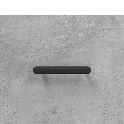 Betoninharmaa seinäkiinnitettävät yöpöydät Crinarela 35x35x20cm (2 kpl)