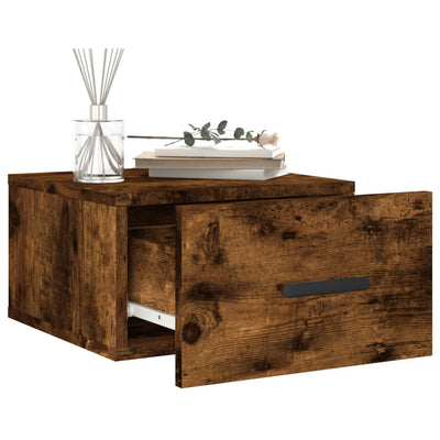 Savutammi seinäkiinnitettävät yöpöydät Crinarela 35x35x20cm (2 kpl)