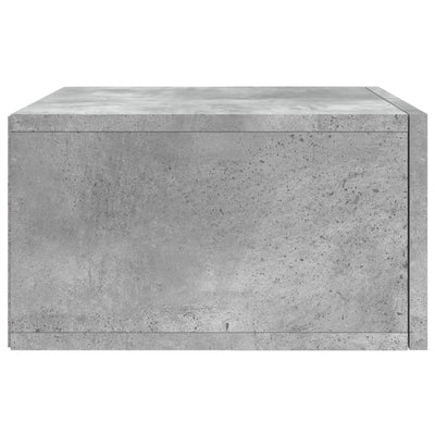 Seinäkiinnitettävät yöpöydät 2 kpl betoninharmaa 35x35x20 cm
