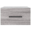 Seinäkiinnitettävät yöpöydät 2 kpl harmaa Sonoma 35x35x20 cm
