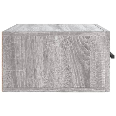 Seinäkiinnitettävät yöpöydät 2 kpl harmaa Sonoma 35x35x20 cm