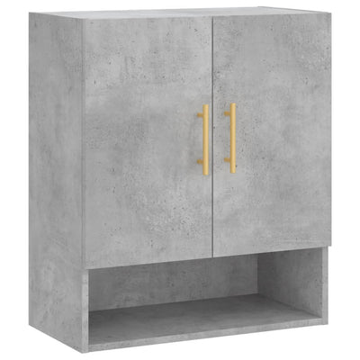 Seinäkaappi betoninharmaa 60x31x70 cm tekninen puu