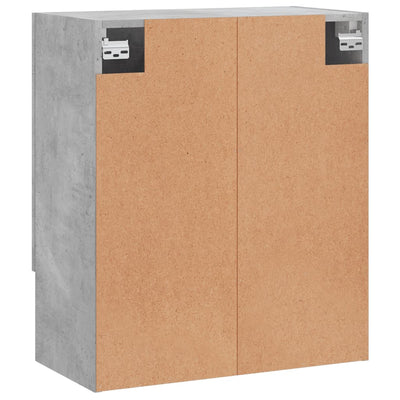 Seinäkaappi betoninharmaa 60x31x70 cm tekninen puu