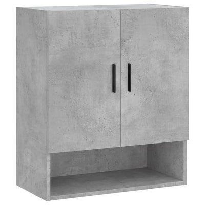 Seinäkaappi betoninharmaa 60x31x70 cm tekninen puu