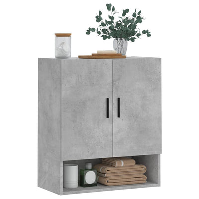Seinäkaappi betoninharmaa 60x31x70 cm tekninen puu