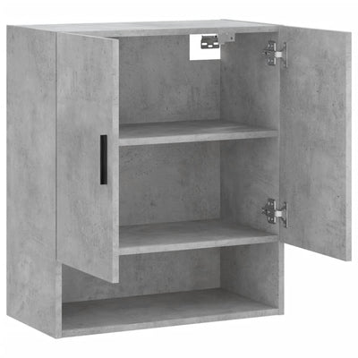Seinäkaappi betoninharmaa 60x31x70 cm tekninen puu