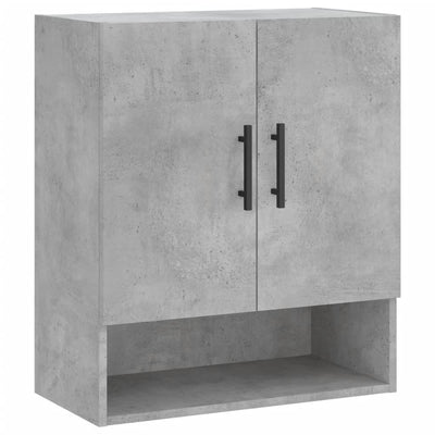 Seinäkaappi betoninharmaa 60x31x70 cm tekninen puu