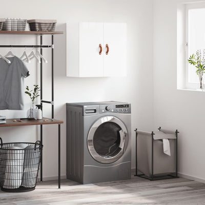 Valkoinen seinäkaappi Adelbert 60x31x60cm (korkeakiilto, puinen)