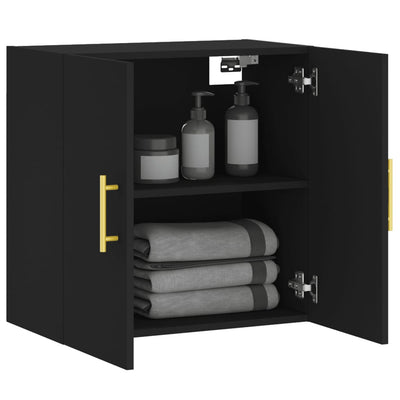 Seinäkaappi musta 60x31x60 cm tekninen puu