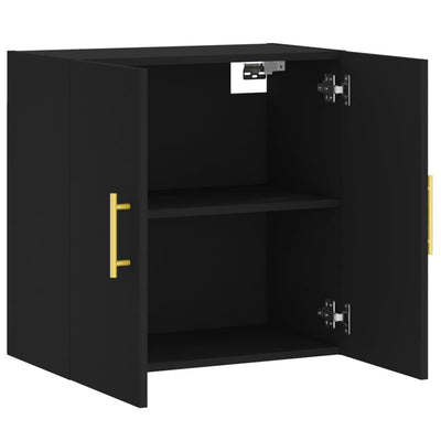 Seinäkaappi musta 60x31x60 cm tekninen puu