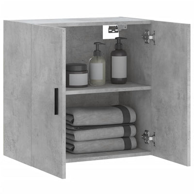 Seinäkaappi betoninharmaa 60x31x60 cm tekninen puu
