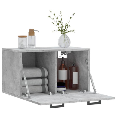 Seinäkaappi betoninharmaa 60x36,5x35 cm tekninen puu