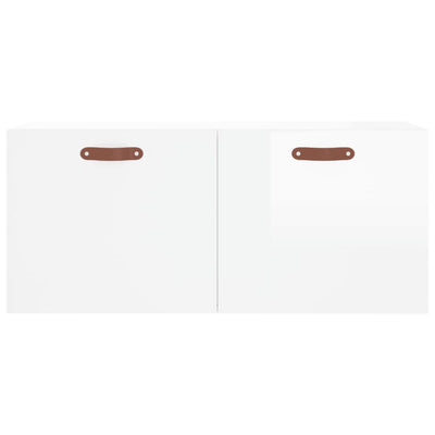 Valkoinen seinäkaappi Istinie 80x36,5x35cm (korkeakiilto, puinen)