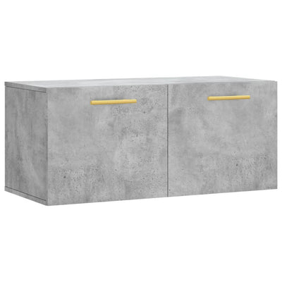 Seinäkaappi betoninharmaa 80x36,5x35 cm tekninen puu