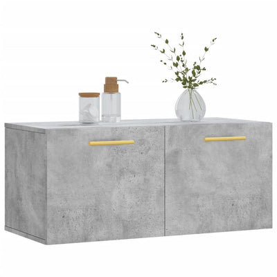 Seinäkaappi betoninharmaa 80x36,5x35 cm tekninen puu