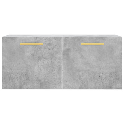Seinäkaappi betoninharmaa 80x36,5x35 cm tekninen puu