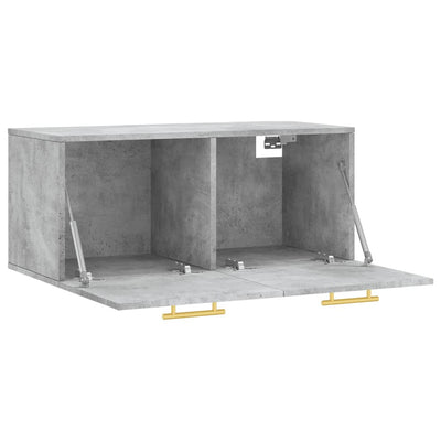 Seinäkaappi betoninharmaa 80x36,5x35 cm tekninen puu