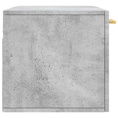 Seinäkaappi betoninharmaa 80x36,5x35 cm tekninen puu