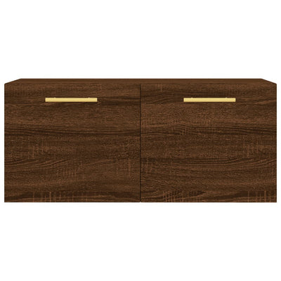 Seinäkaappi ruskea tammi 80x36,5x35 cm tekninen puu