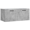 Seinäkaappi betoninharmaa 80x36,5x35 cm tekninen puu