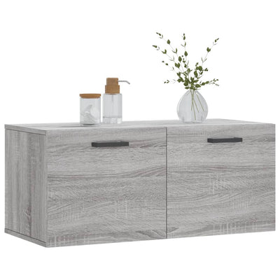 Seinäkaappi harmaa Sonoma 80x36,5x35 cm tekninen puu