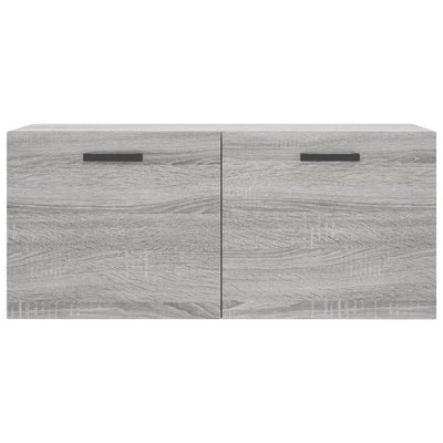 Seinäkaappi harmaa Sonoma 80x36,5x35 cm tekninen puu
