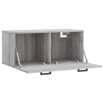 Seinäkaappi harmaa Sonoma 80x36,5x35 cm tekninen puu