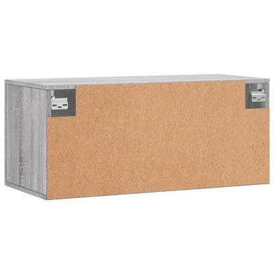 Seinäkaappi harmaa Sonoma 80x36,5x35 cm tekninen puu