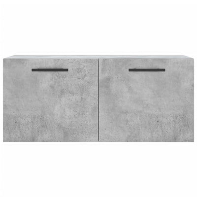 Seinäkaappi betoninharmaa 80x36,5x35 cm tekninen puu