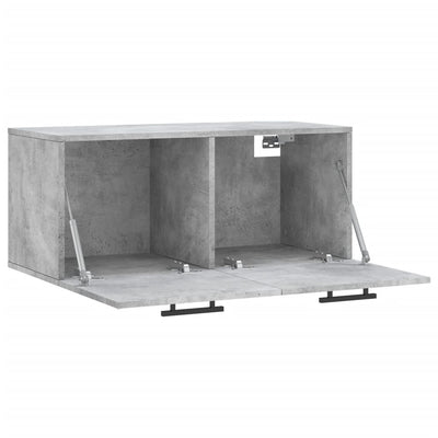 Seinäkaappi betoninharmaa 80x36,5x35 cm tekninen puu