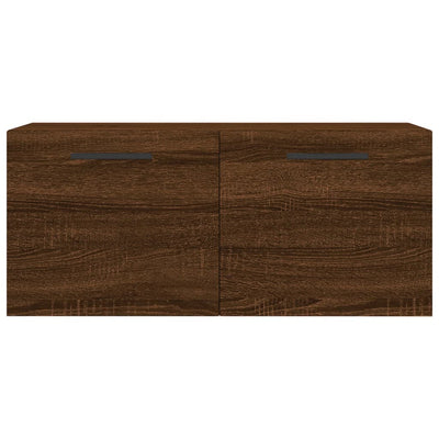 Seinäkaappi ruskea tammi 80x36,5x35 cm tekninen puu