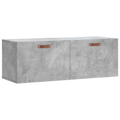 Seinäkaappi betoninharmaa 100x36,5x35 cm tekninen puu