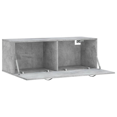 Seinäkaappi betoninharmaa 100x36,5x35 cm tekninen puu