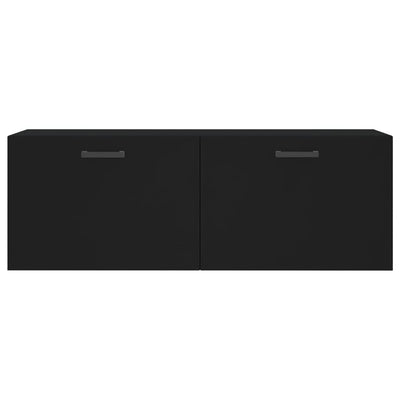 Seinäkaappi musta 100x36,5x35 cm tekninen puu