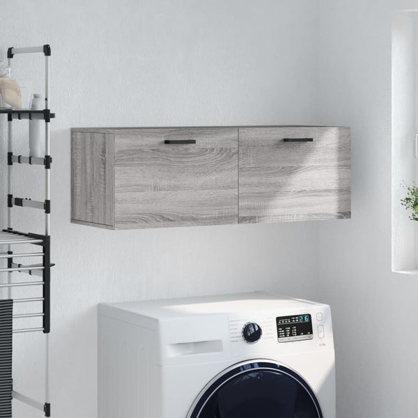 Seinäkaappi harmaa Sonoma 100x36,5x35 cm tekninen puu
