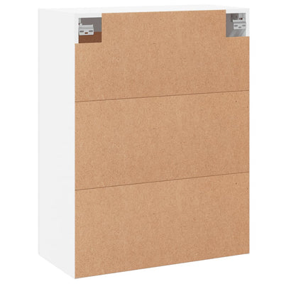 Seinäkiinnitettävä kaappi valkoinen 69,5x34x90 cm tekninen puu